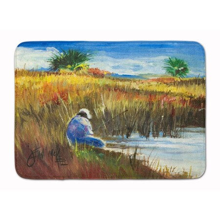 Carolines Treasures Fisherman on the Bank Machine Washable Memory Foam Mat JMK1125RUG